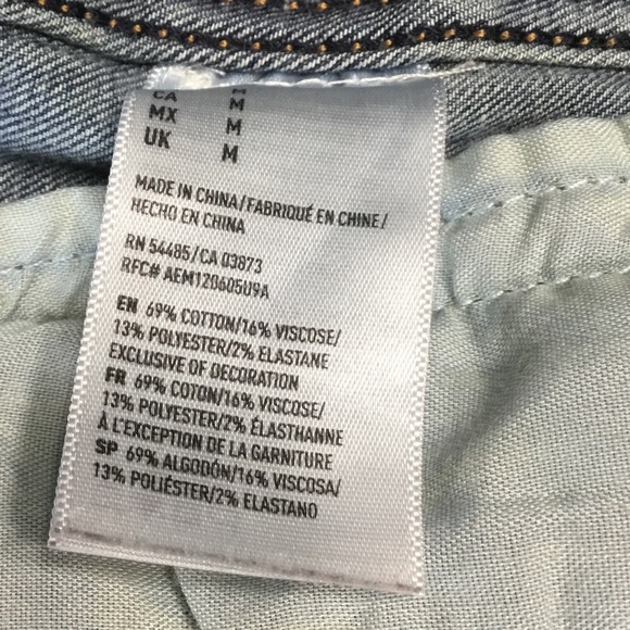 American Eagle Super Stretch Distressed Jacket  Size Medium - Picture 5 of 7